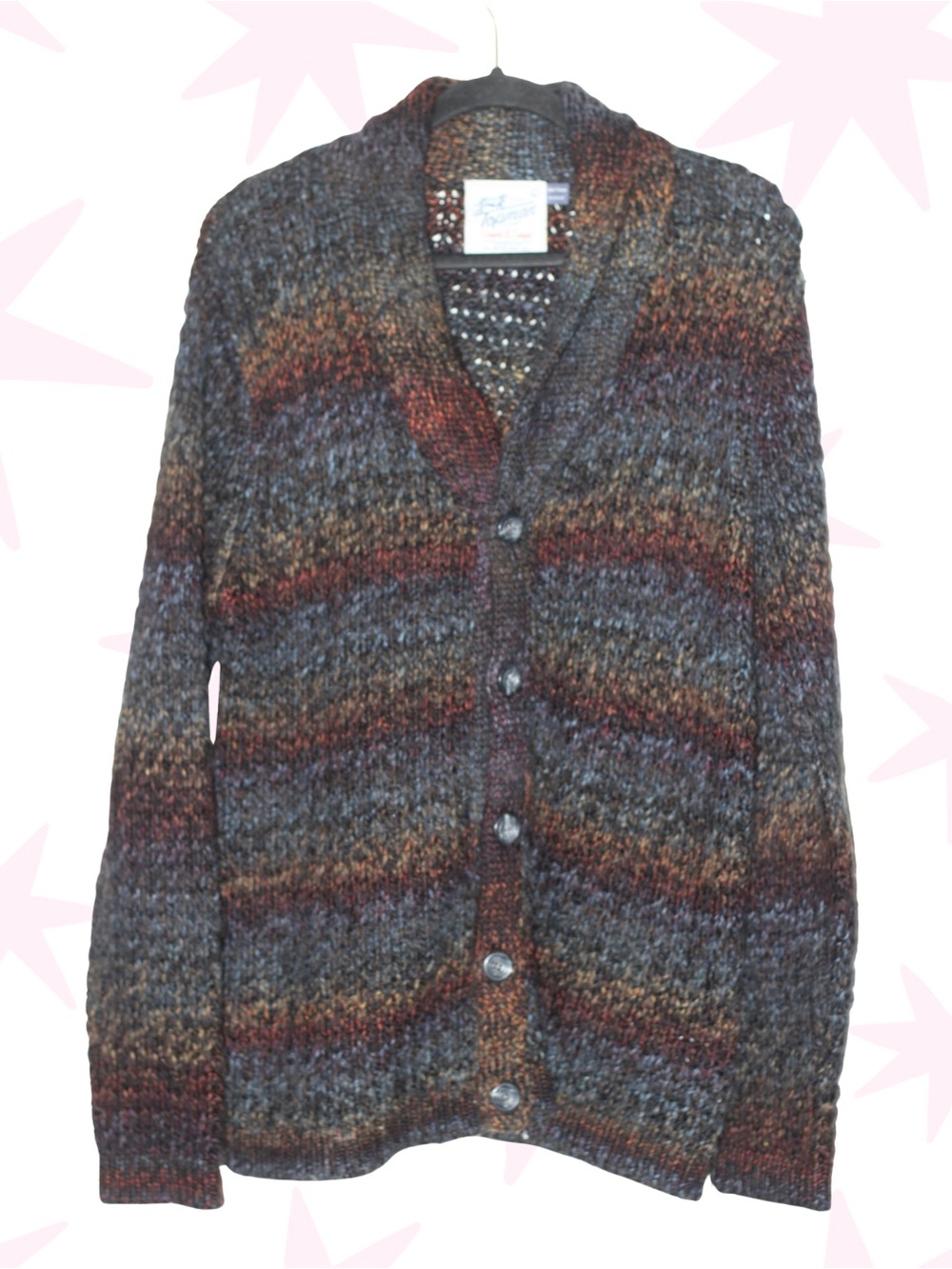 Vintage Topman rainbow cardigan